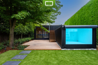 20ft container pool en kantoor